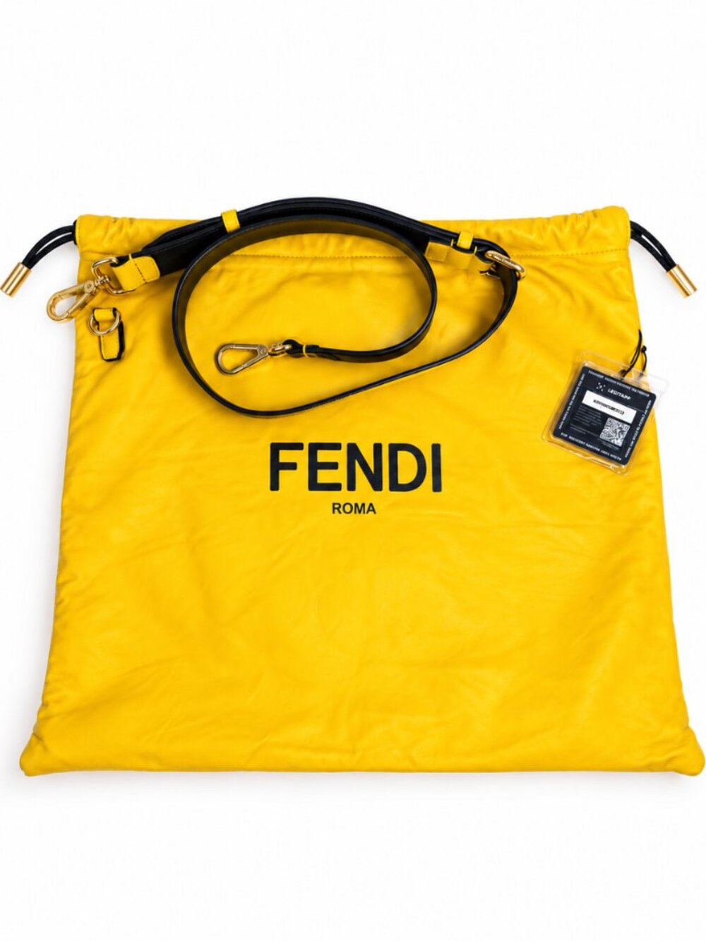 FENDI Roma Slim Clutch Drawstring Bag - Picture 4 of 12